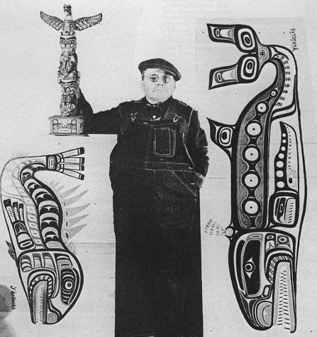 Charlie James, Kwakiutl Artist. Painting