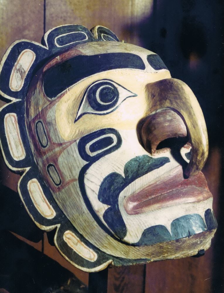 Charlie James, Kwakiutl Artist. Sun Mask