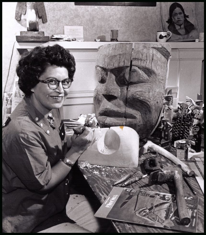 Ellen Neel, Kwakiutl Artist. Carving Mask